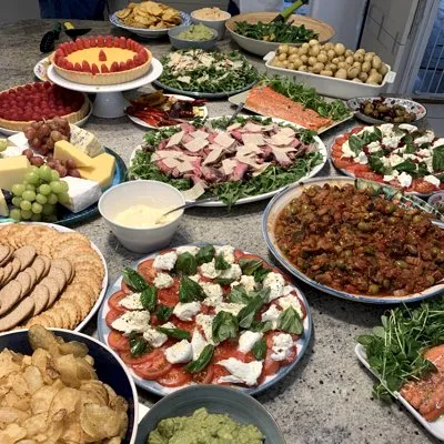 A lunch buffet prepared by MountainChefs.net