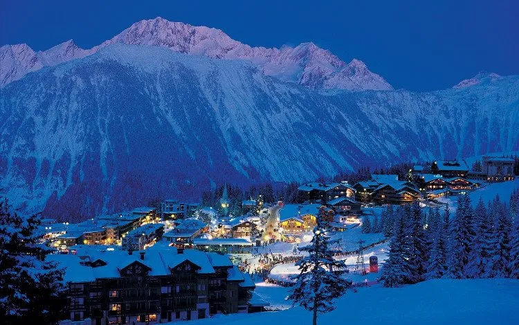 Courchevel at night after dinner