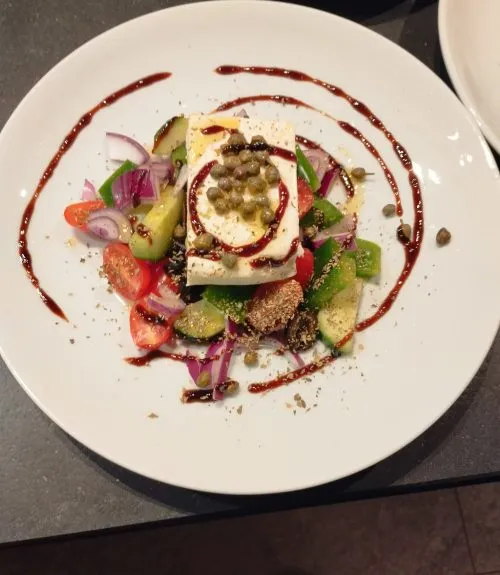 a salad made in the French alps for a skiing holiday